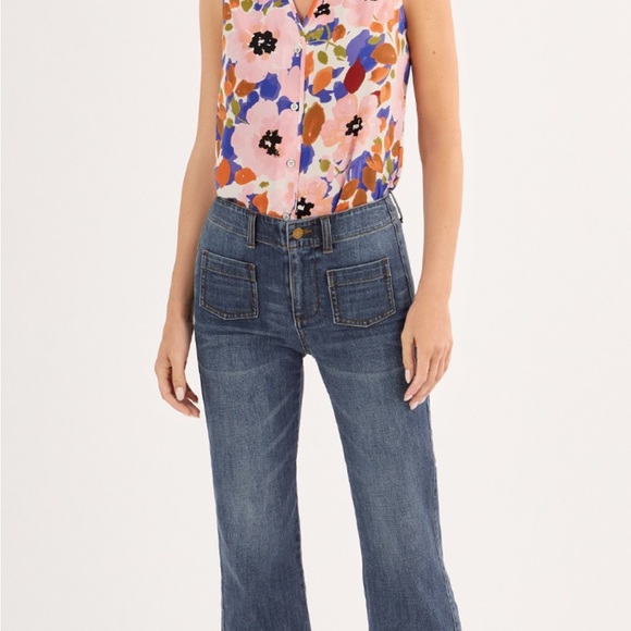 CAbi Carmel Cropped Blue Jeans 6 NEW - Picture 2 of 10